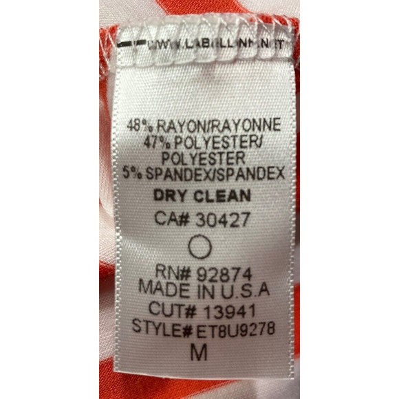 Ella Moss Orange & White Striped Swing Tank Top with Pockets Size Medium - Picture 7 of 10